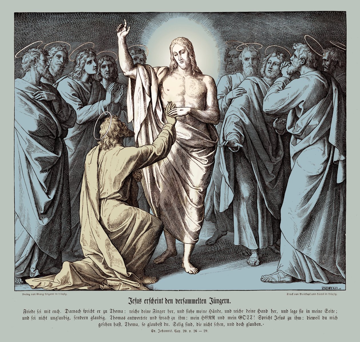 Dúvida de Tomé, Evangelho de João de Julius Schnorr von Carolsfeld