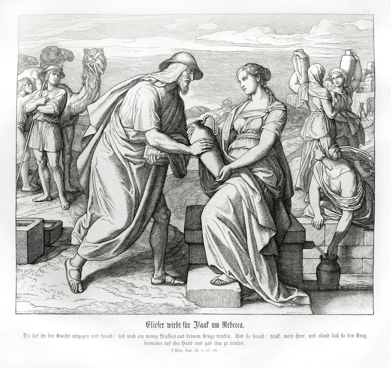 Eliezer e Rebecca no poço, Genesis de Julius Schnorr von Carolsfeld