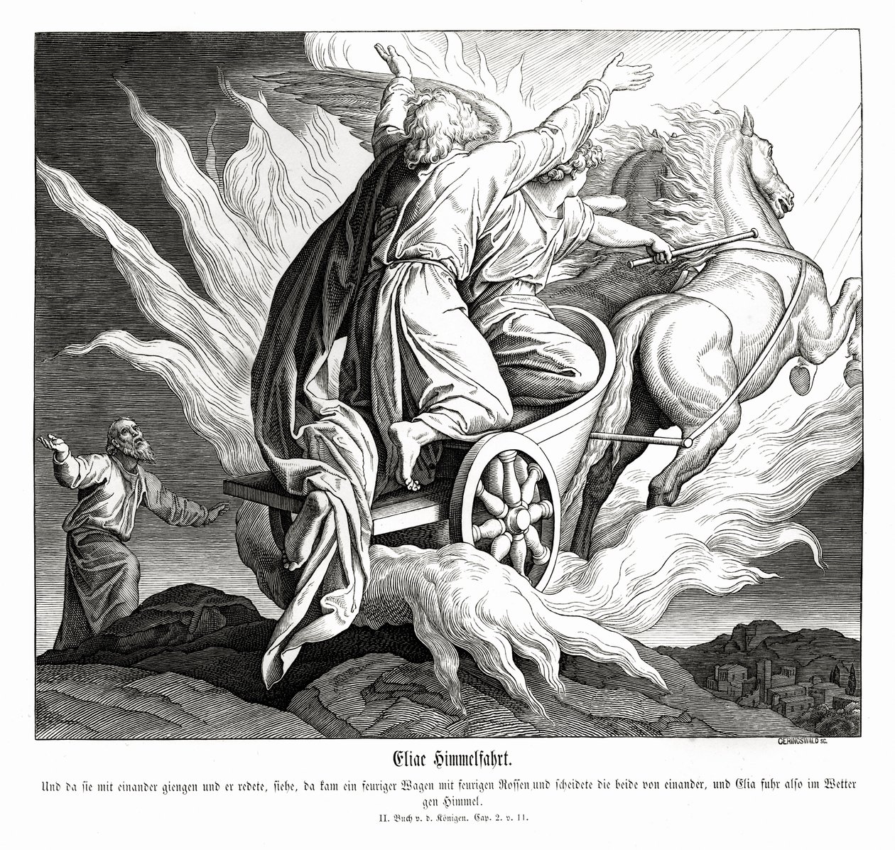 A ascensão de Elias, 2 Reis de Julius Schnorr von Carolsfeld
