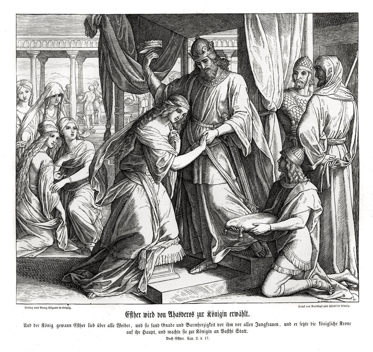 Esther é feita rainha, Esther de Julius Schnorr von Carolsfeld
