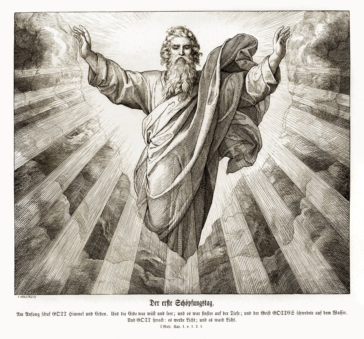 Primeiro dia da criação, Gênesis de Julius Schnorr von Carolsfeld