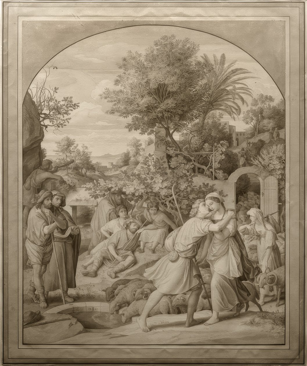 Jacob e Rachel no poço de Julius Schnorr von Carolsfeld