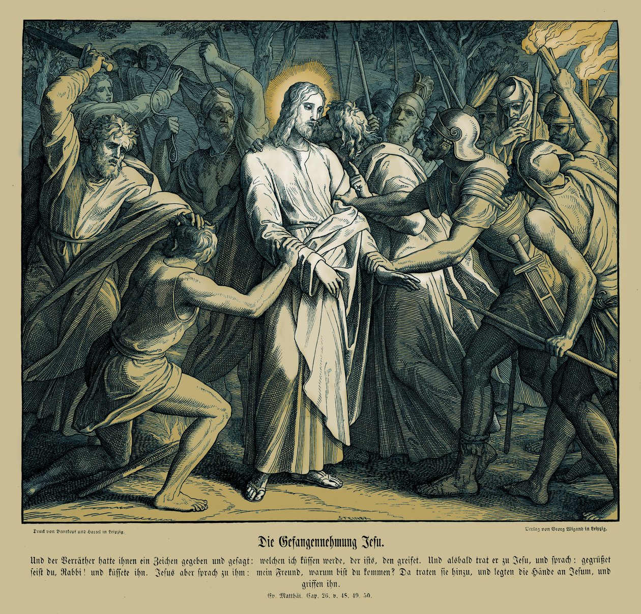 A traição de Jesus, Evangelho de Mateus de Julius Schnorr von Carolsfeld