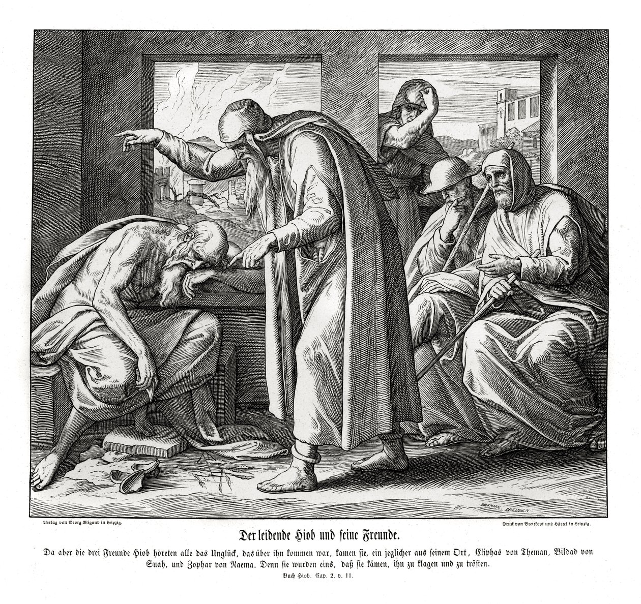 Amigos do trabalho, trabalho de Julius Schnorr von Carolsfeld