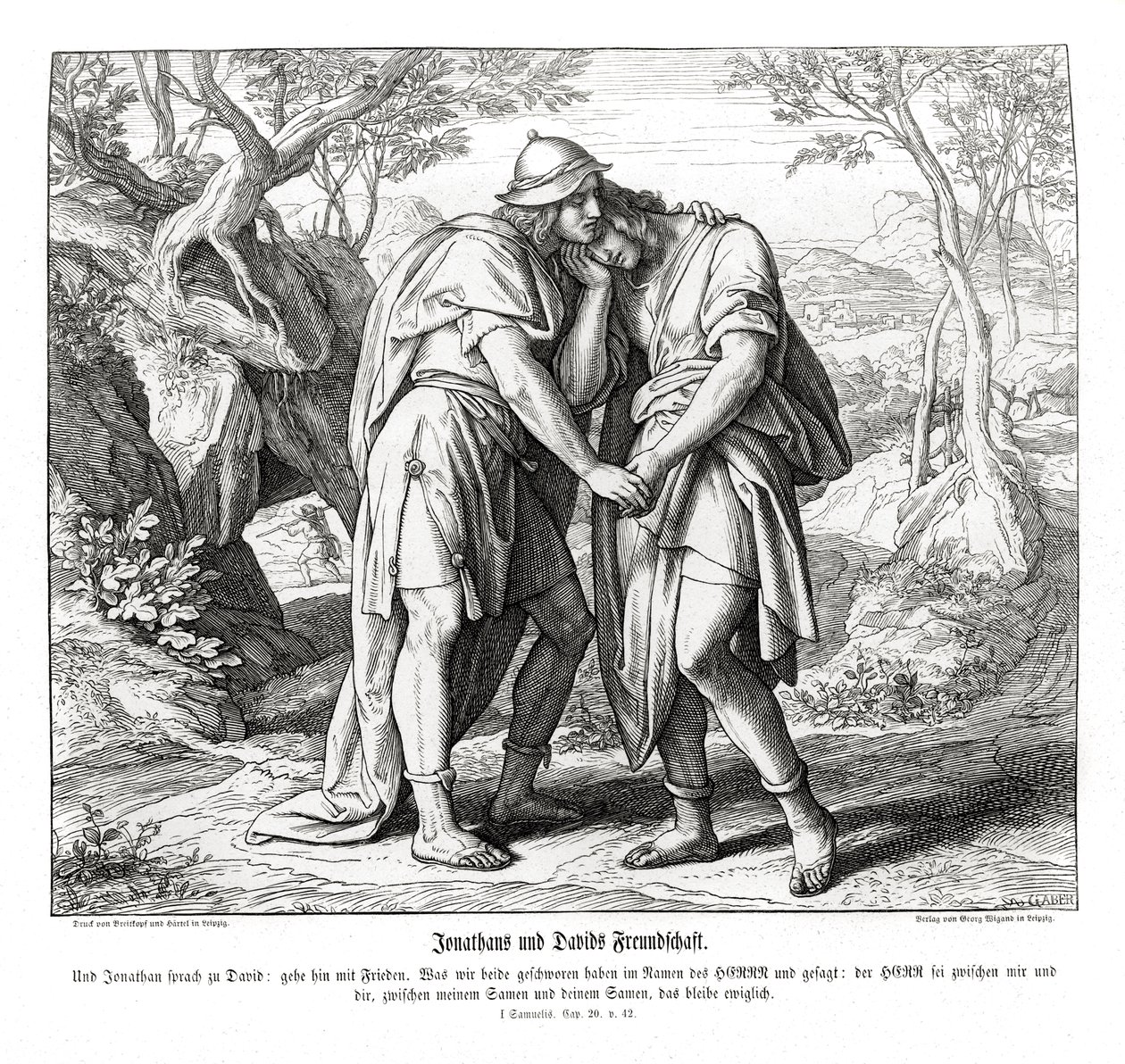 A amizade de Jonathan e David de Julius Schnorr von Carolsfeld