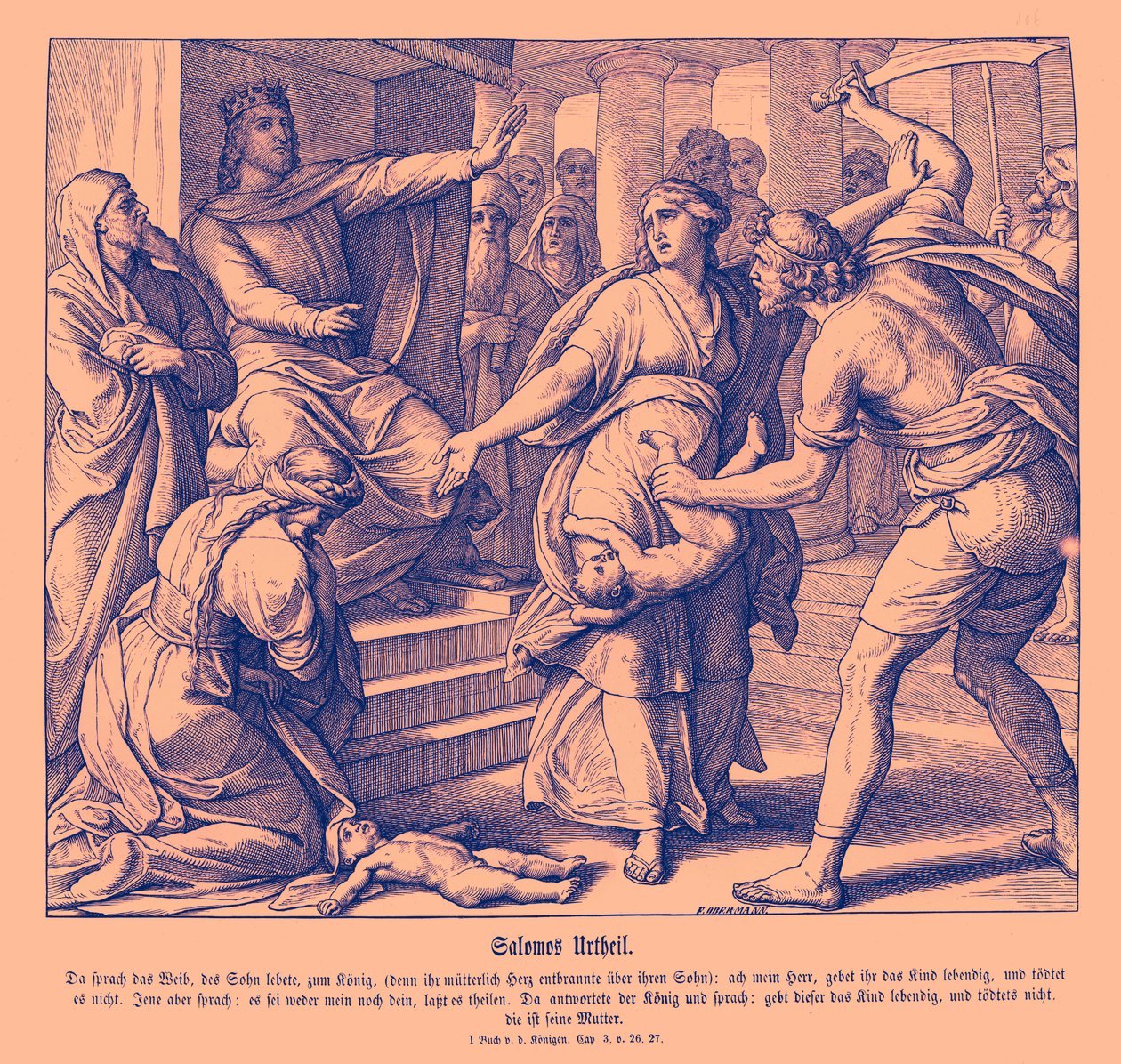 Julgamento de Salomão de Julius Schnorr von Carolsfeld