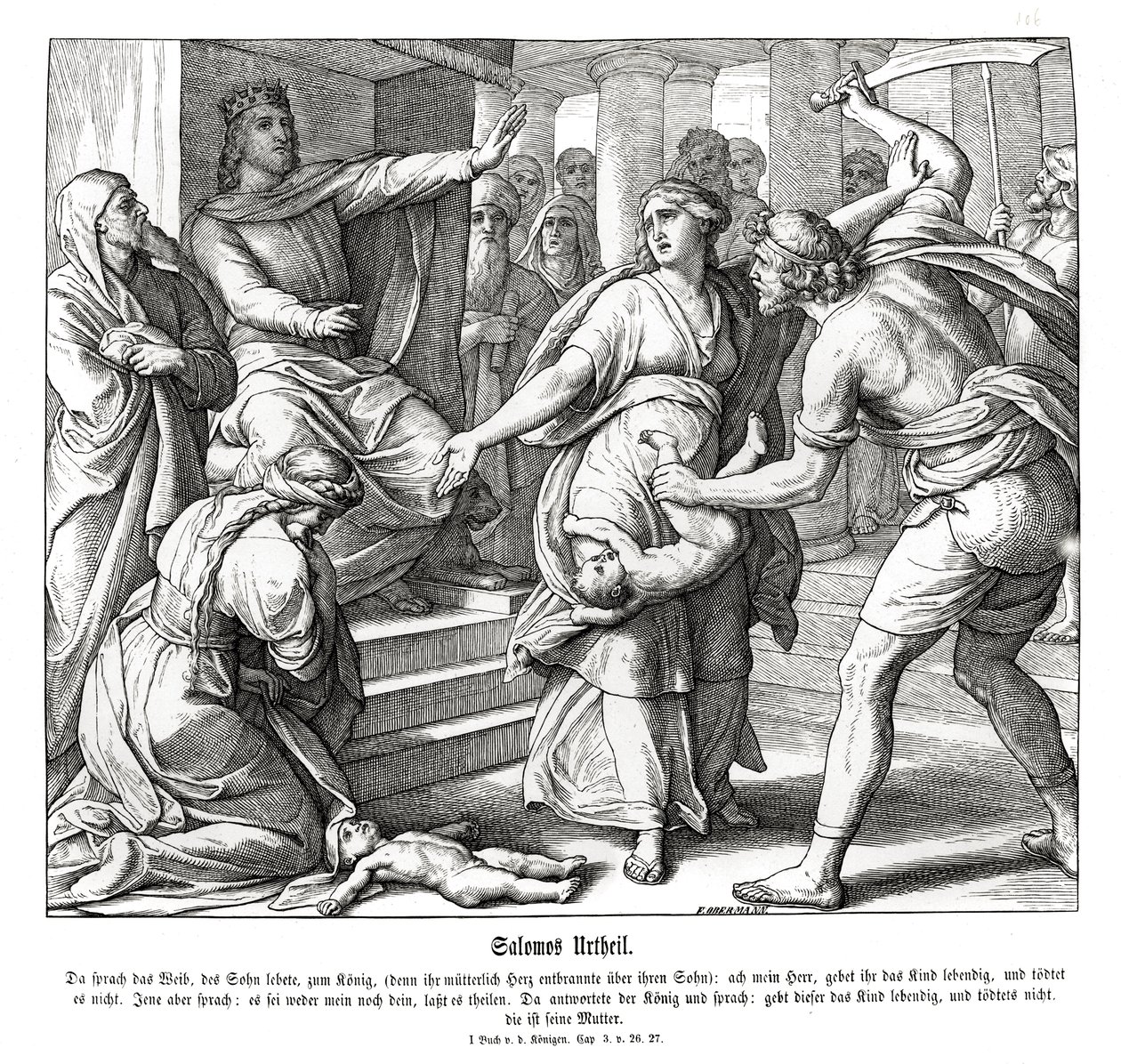 Julgamento de Salomão de Julius Schnorr von Carolsfeld