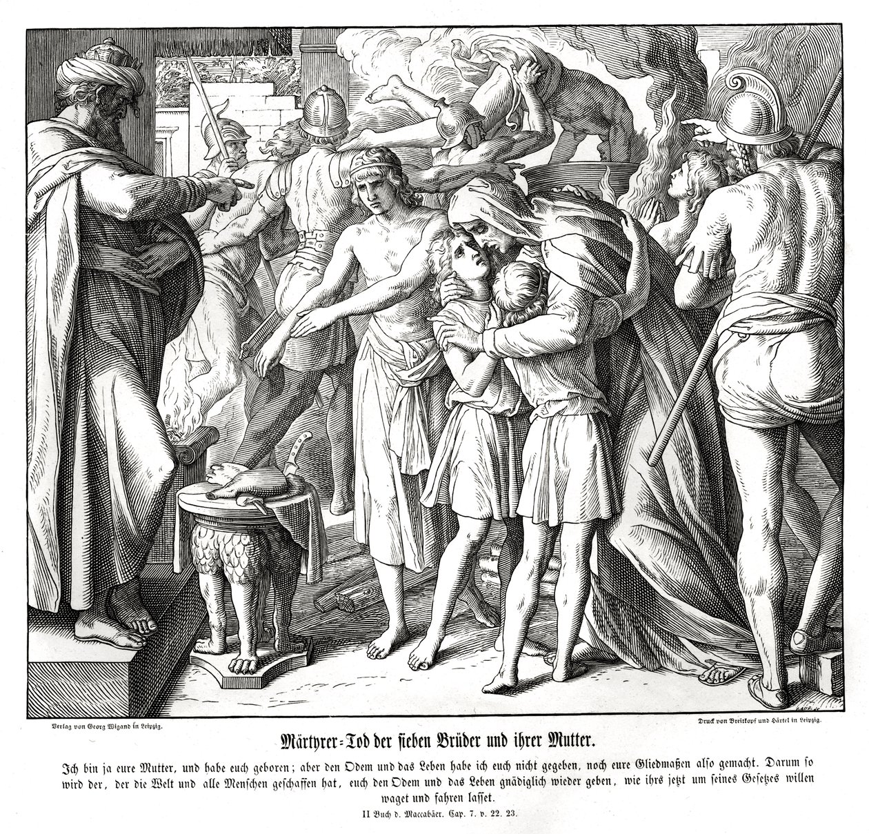 Martírio dos sete filhos, 2 Macabeus de Julius Schnorr von Carolsfeld