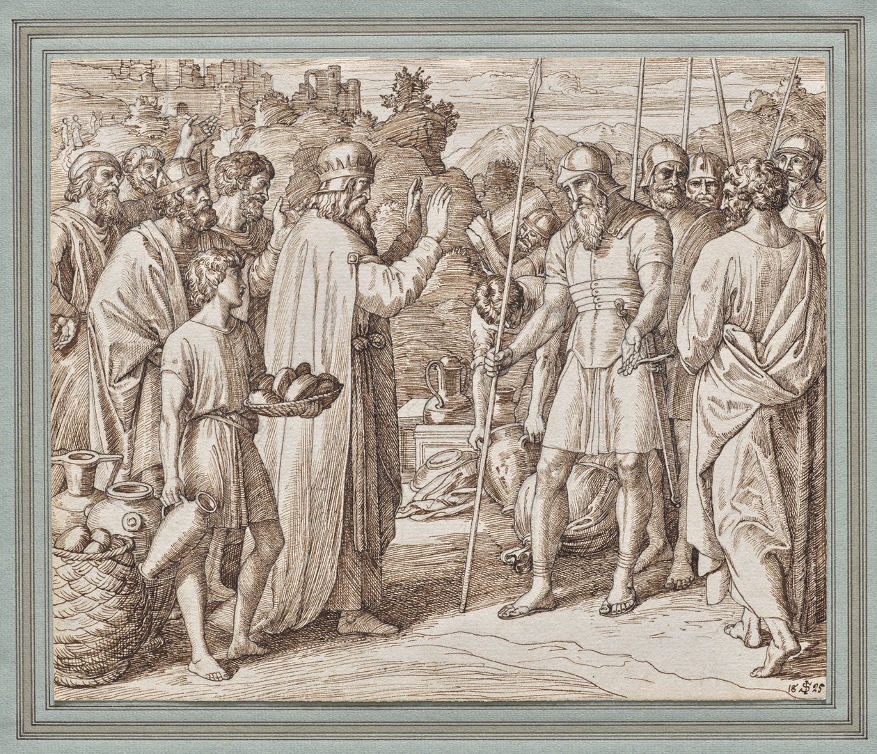 Melquisedeque abençoando Abraão de Julius Schnorr von Carolsfeld