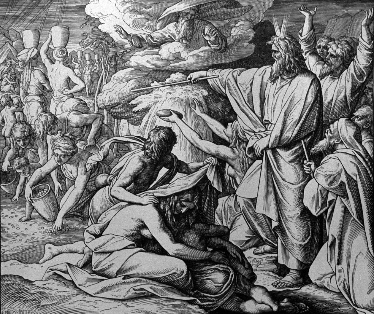Milagre de Moisés de Julius Schnorr von Carolsfeld