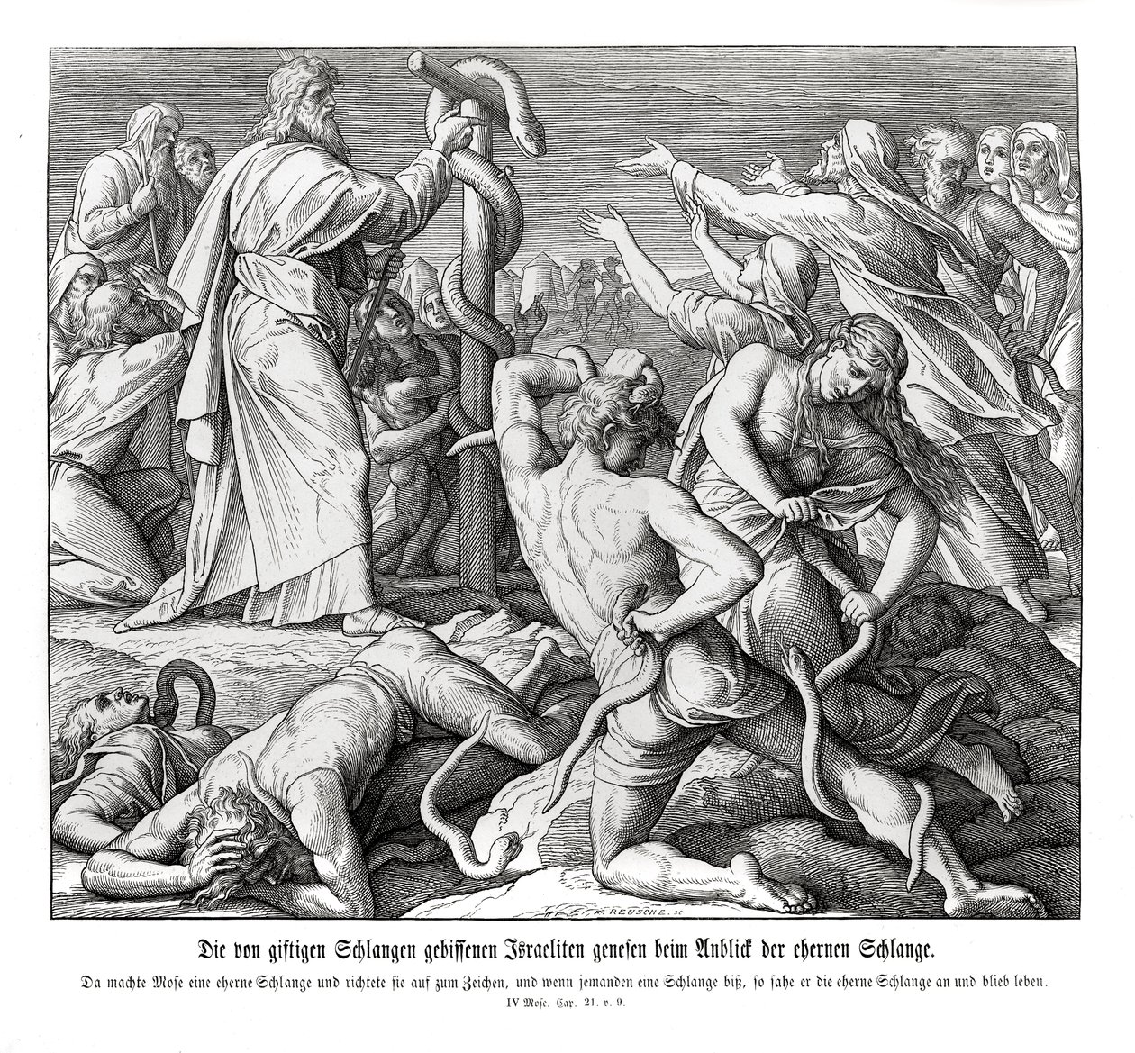 Moisés e a serpente de latão, Números de Julius Schnorr von Carolsfeld