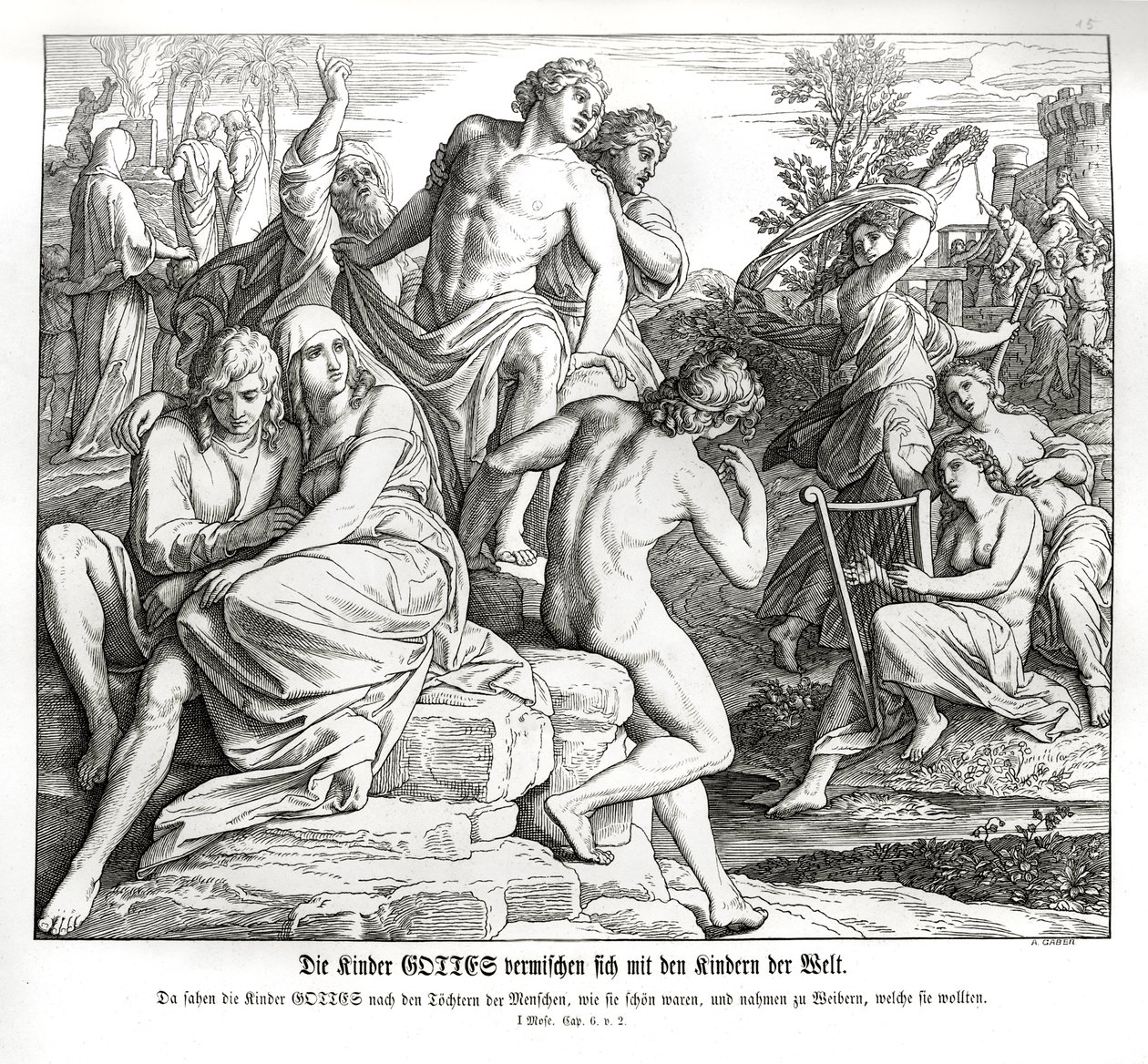 Multiplicação do homem, Gênesis de Julius Schnorr von Carolsfeld