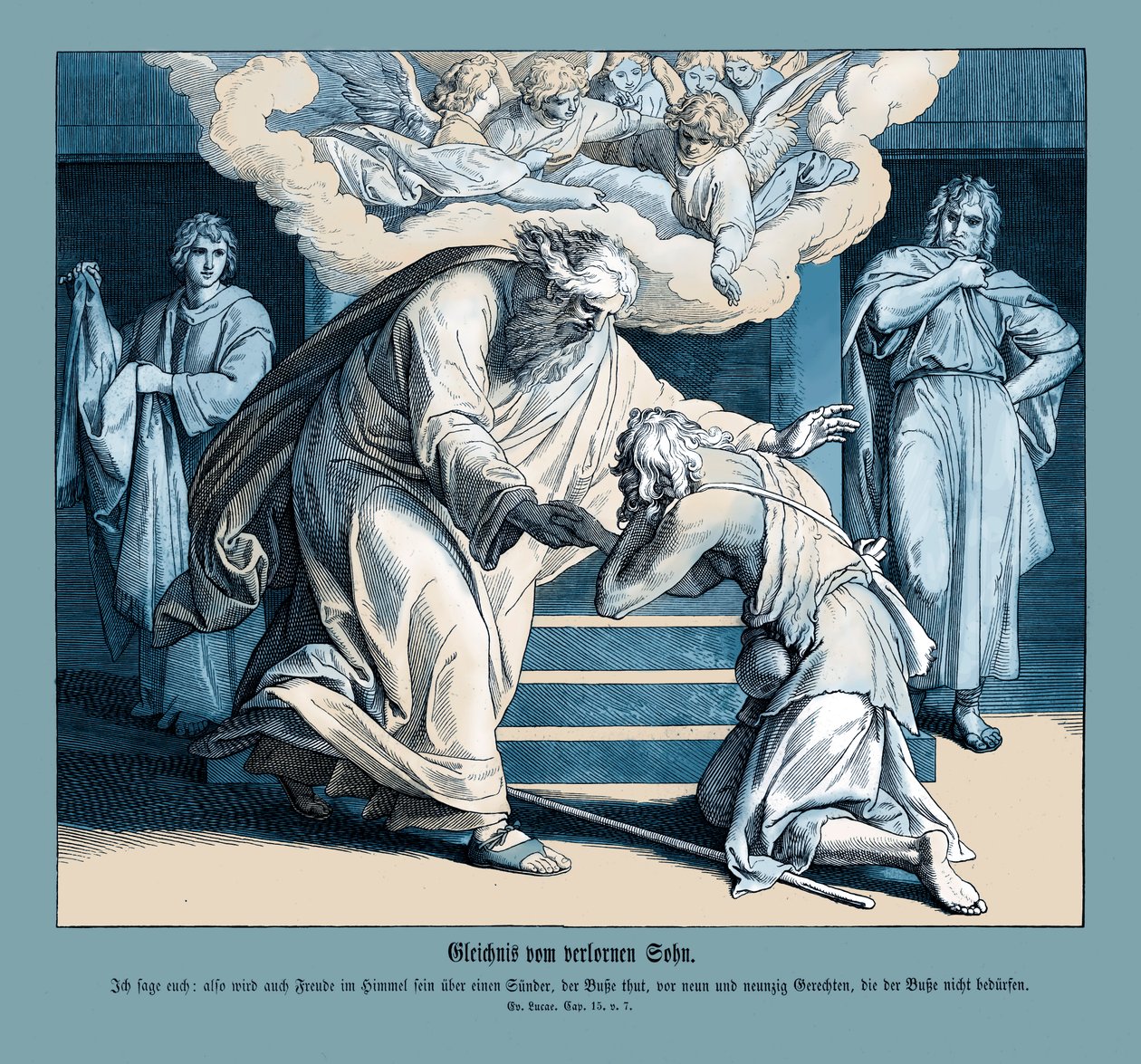 Parábola do bom samaritano, Evangelho de Lucas de Julius Schnorr von Carolsfeld