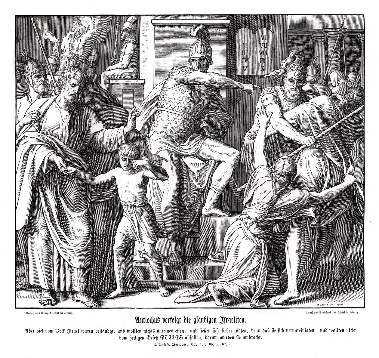 Perseguição dos israelitas por Antioquia de Julius Schnorr von Carolsfeld