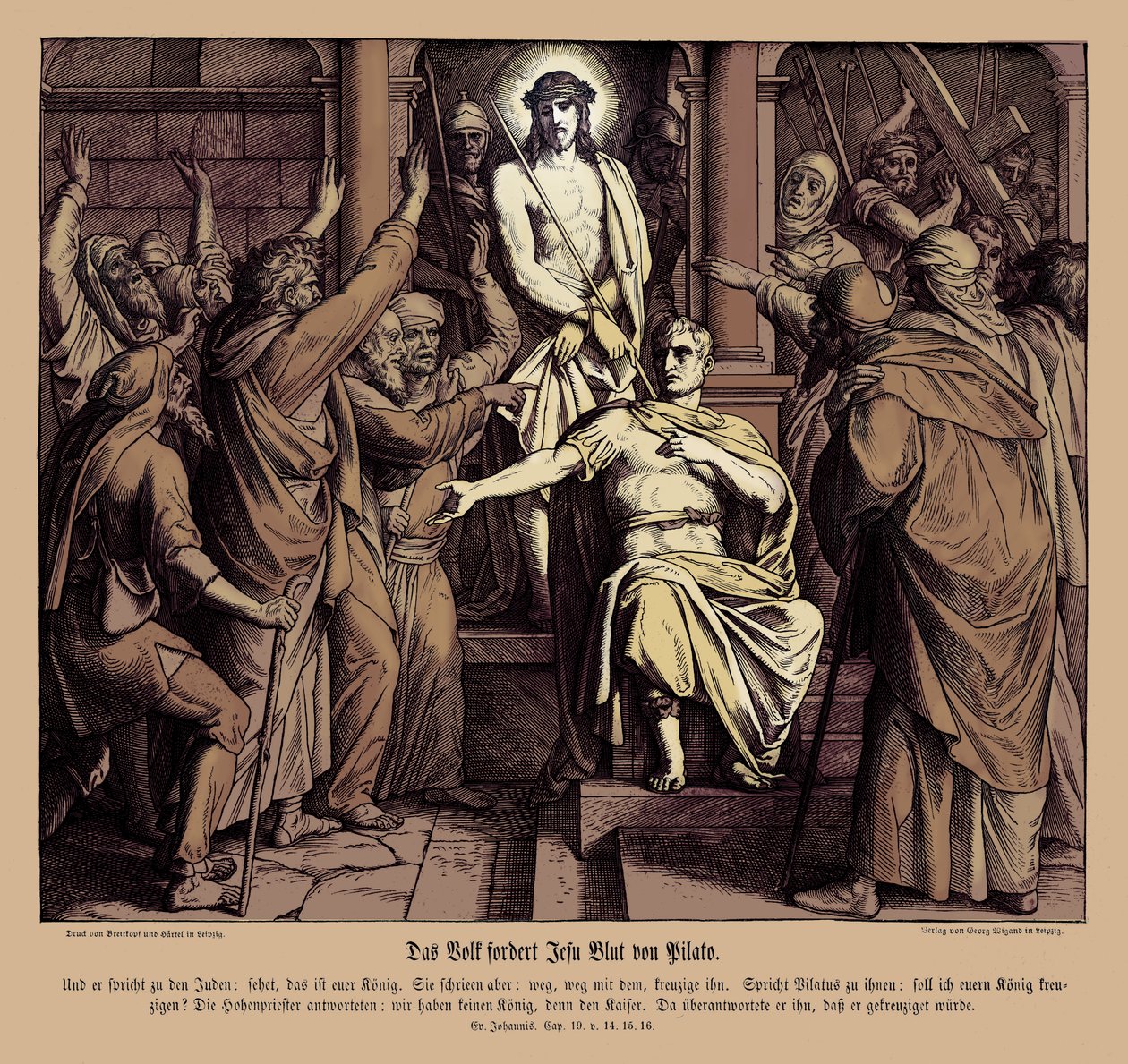 Pôncio Pilatos, Evangelho de João de Julius Schnorr von Carolsfeld