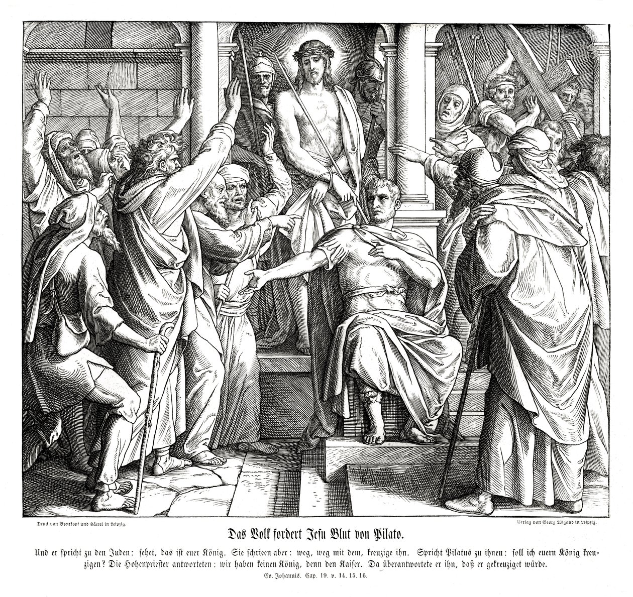 Pôncio Pilatos, Evangelho de João de Julius Schnorr von Carolsfeld