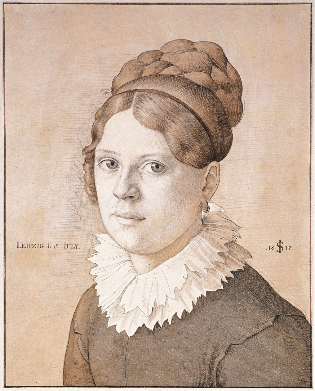 Retrato de Henriette Schnorr von Carolsfeld, 1817 de Julius Schnorr von Carolsfeld