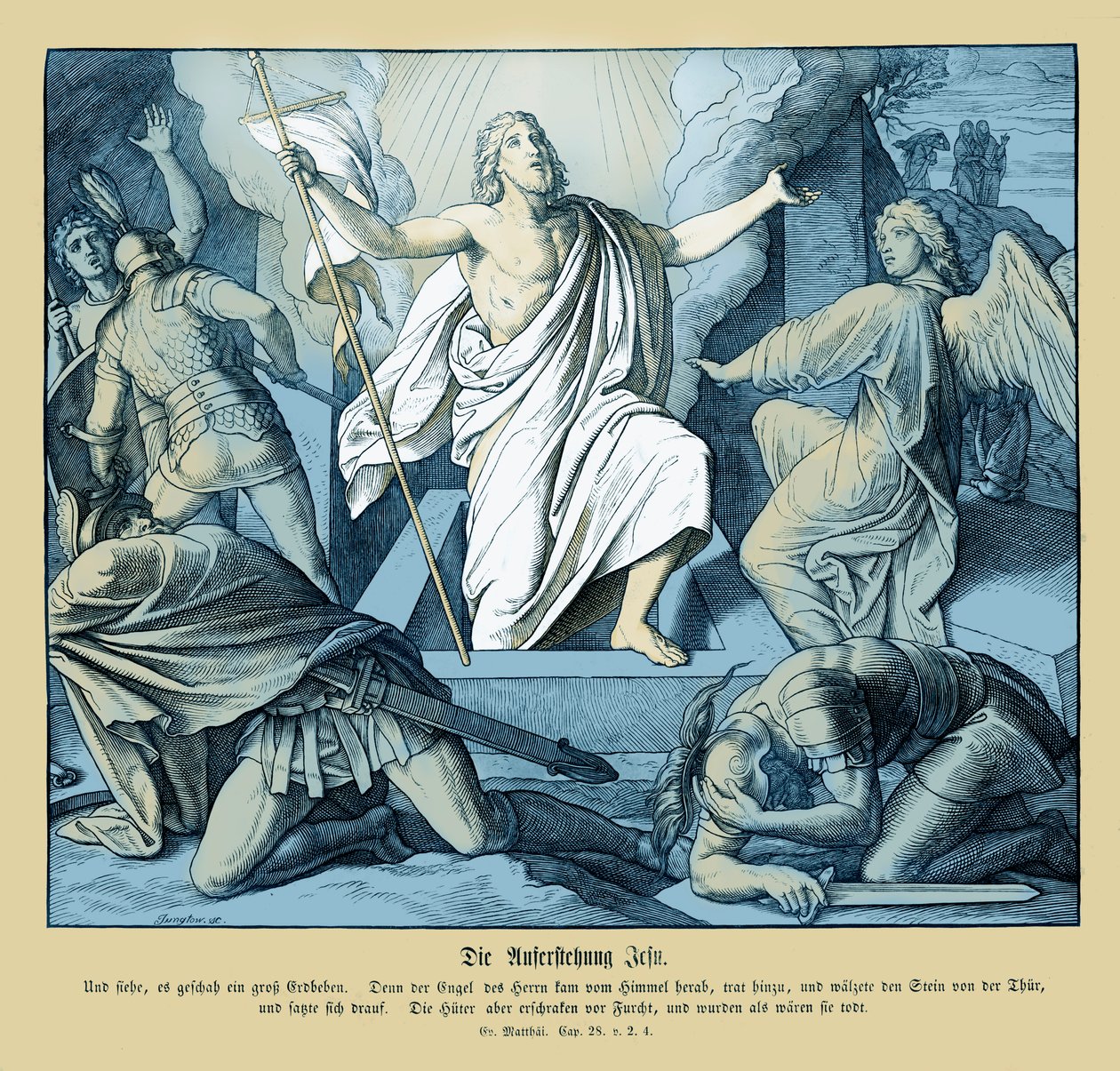 A Ressurreição de Jesus, Evangelho de Mateus de Julius Schnorr von Carolsfeld