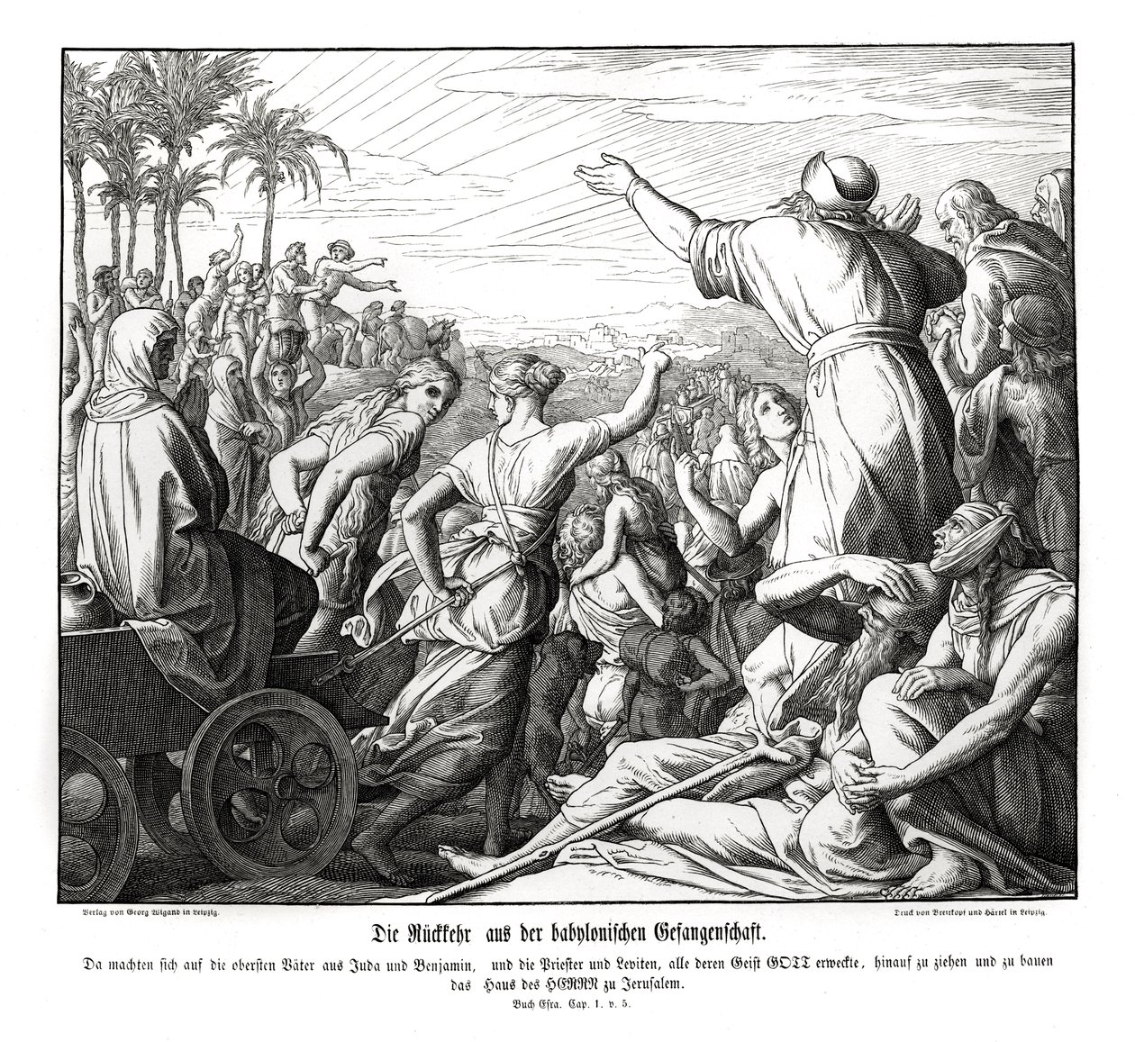 Regresso da Babilónia, Esdras de Julius Schnorr von Carolsfeld