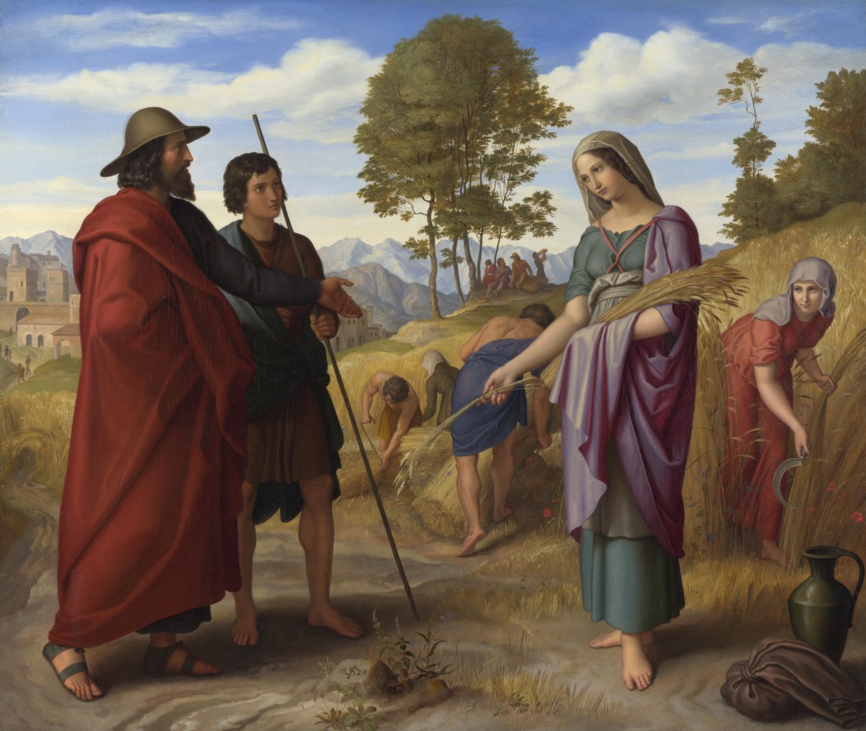 Rute no campo de Booz de Julius Schnorr von Carolsfeld