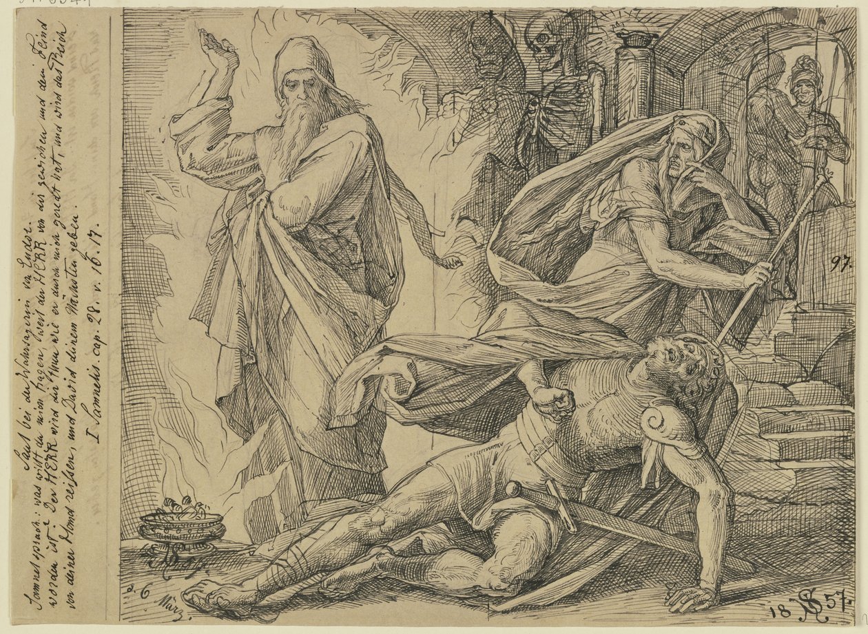 Saul junto da feiticeira de Endor de Julius Schnorr von Carolsfeld