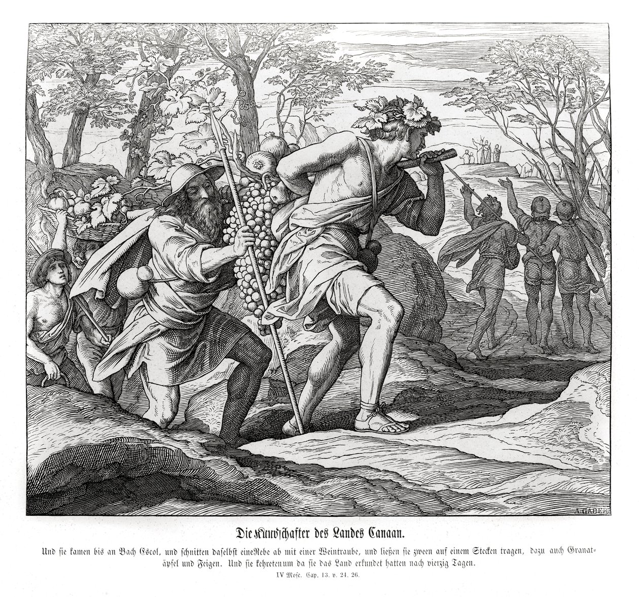 Batedores para a terra de Canaã, Números de Julius Schnorr von Carolsfeld