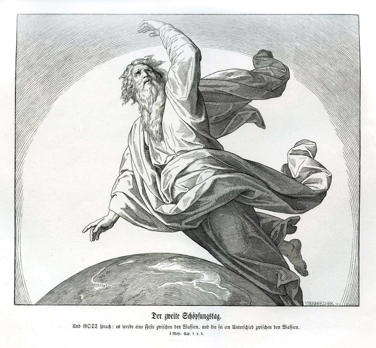 Segundo dia de criação, Gênesis de Julius Schnorr von Carolsfeld