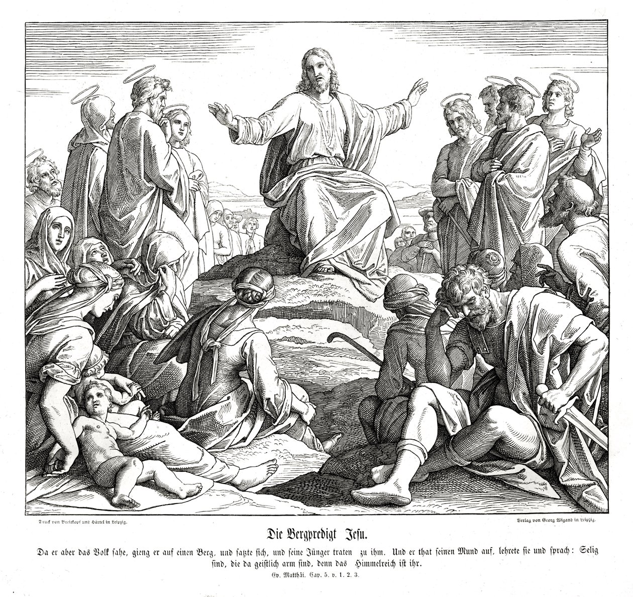Sermão da Montanha, Evangelho de Mateus de Julius Schnorr von Carolsfeld