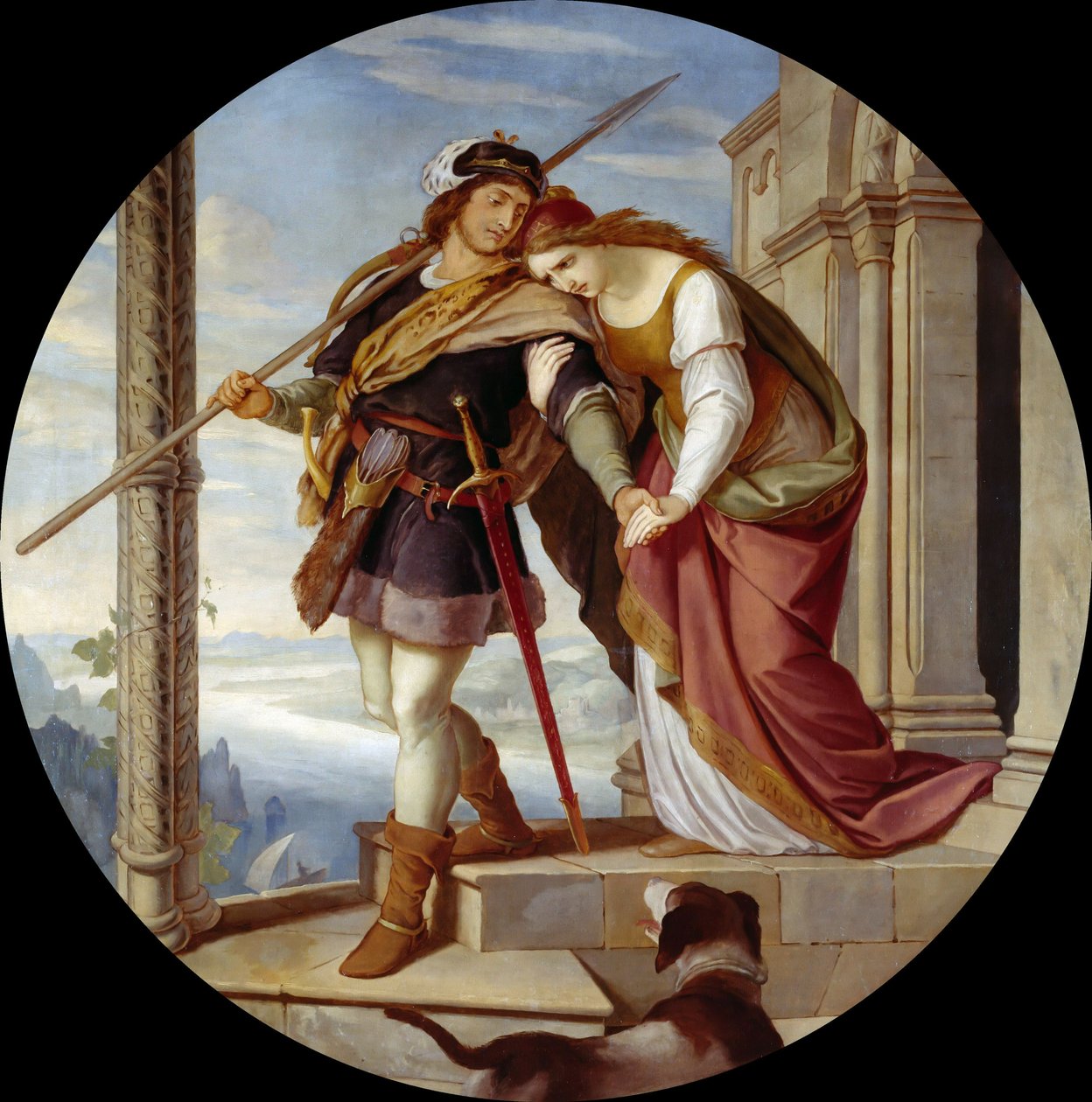 Adeus de Siegfrieds, de Kriemhild, c.1843. de Julius Schnorr von Carolsfeld