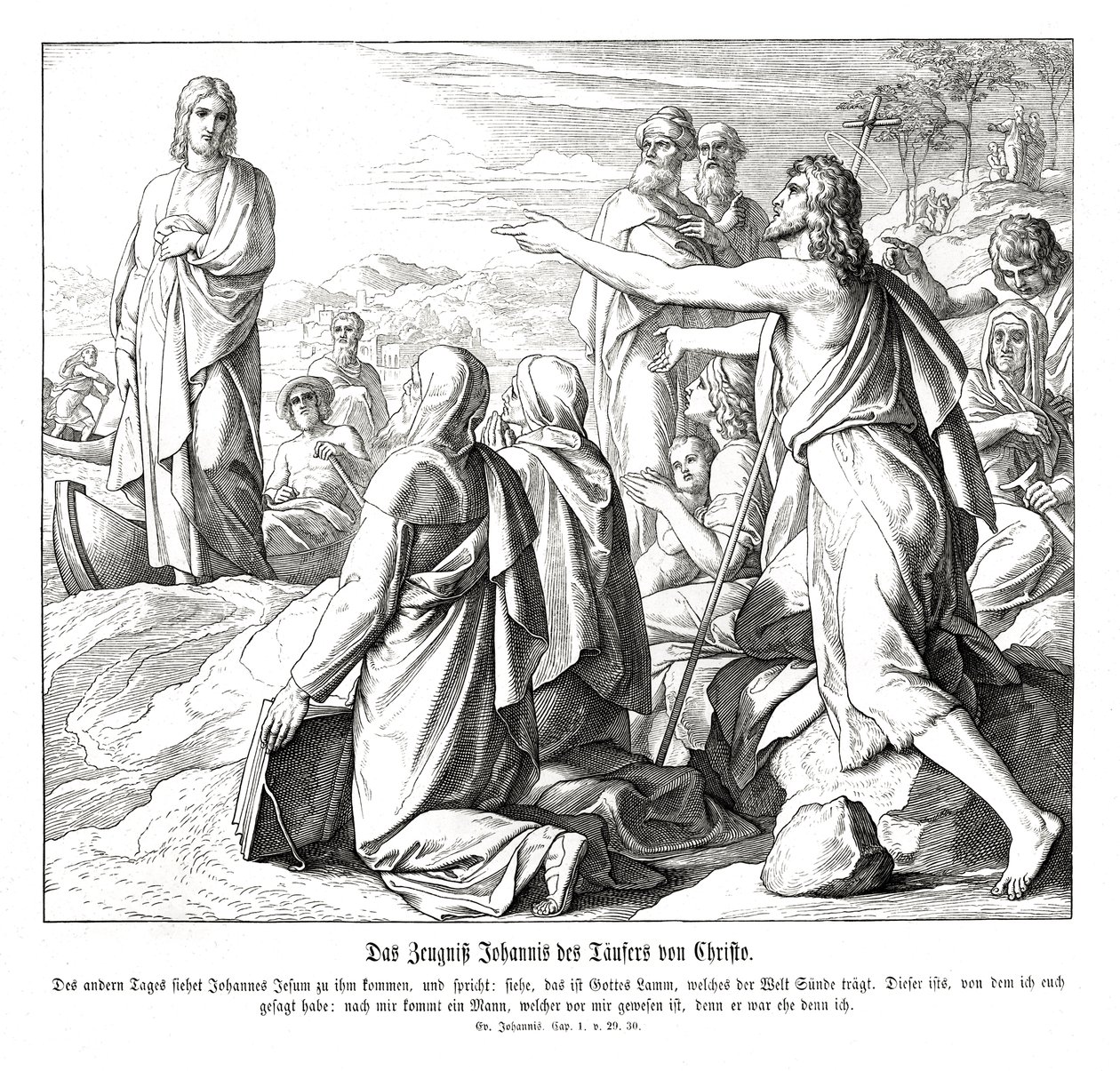 Testemunho de João Batista, Evangelho de João de Julius Schnorr von Carolsfeld