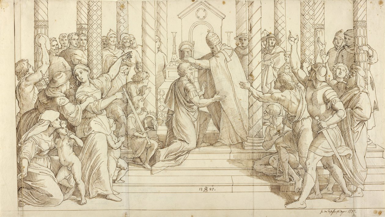 A Coroação de Carlos Magno de Julius Schnorr von Carolsfeld