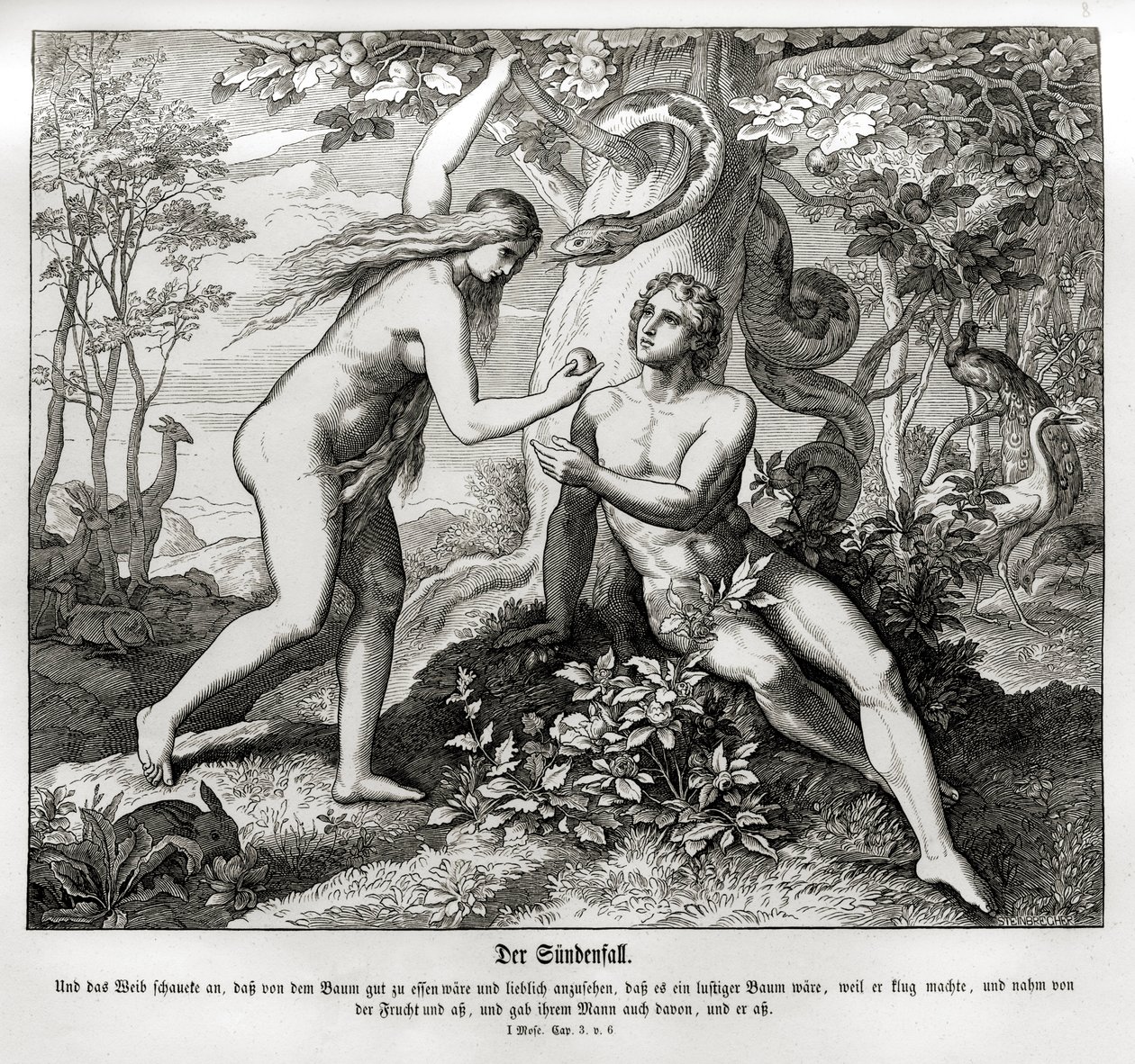 A Queda, Gênesis de Julius Schnorr von Carolsfeld