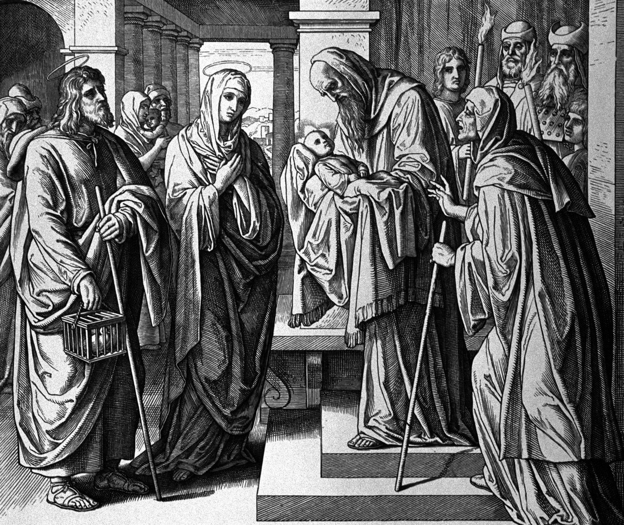 A apresentação do Menino Jesus no Templo de Julius Schnorr von Carolsfeld