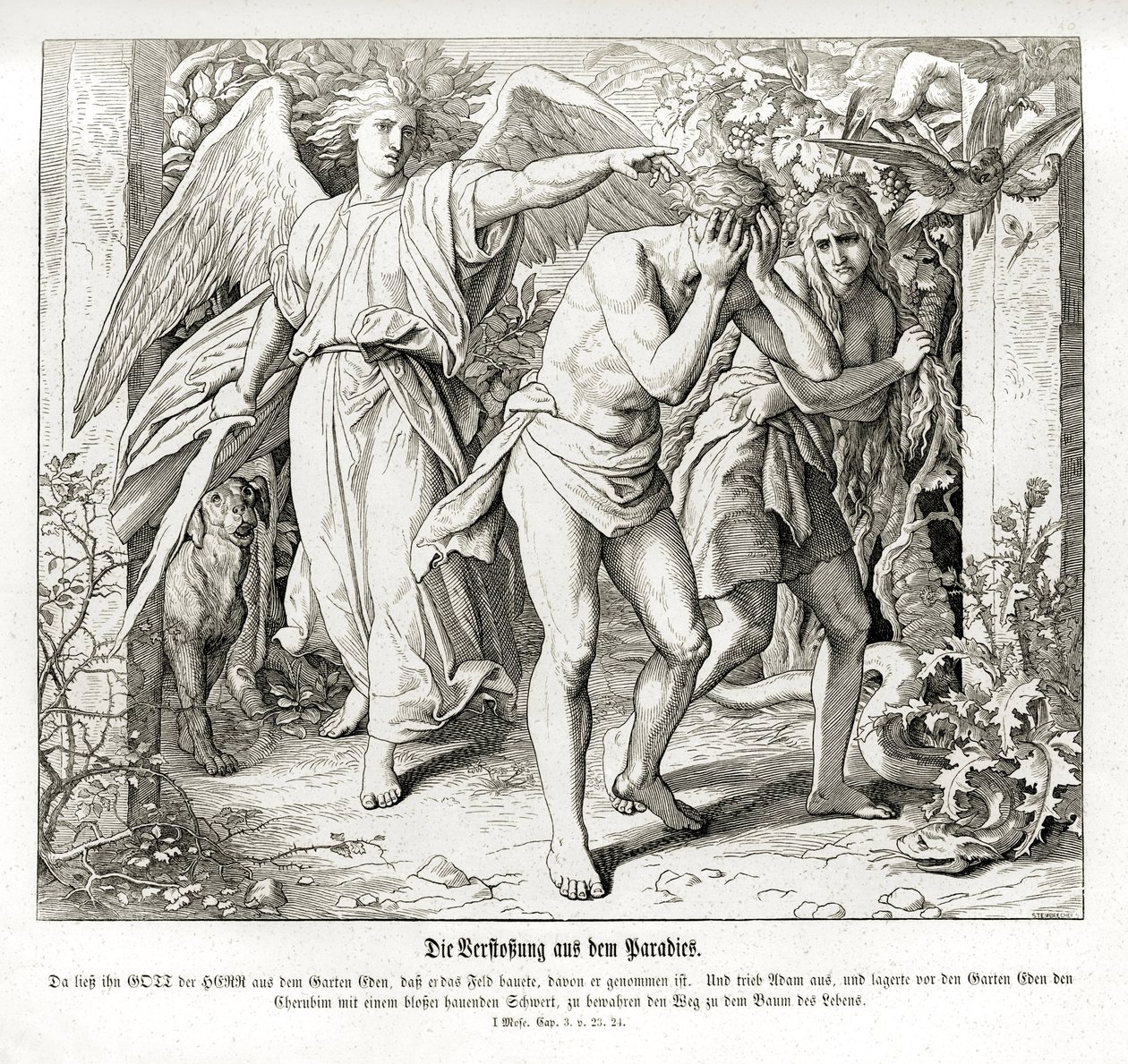 O exílio do Paraíso, Gênesis de Julius Schnorr von Carolsfeld
