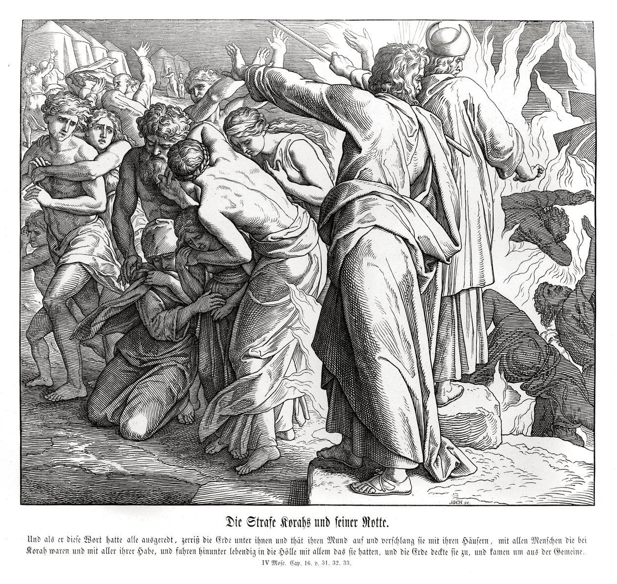 A punição de Corá, Números de Julius Schnorr von Carolsfeld