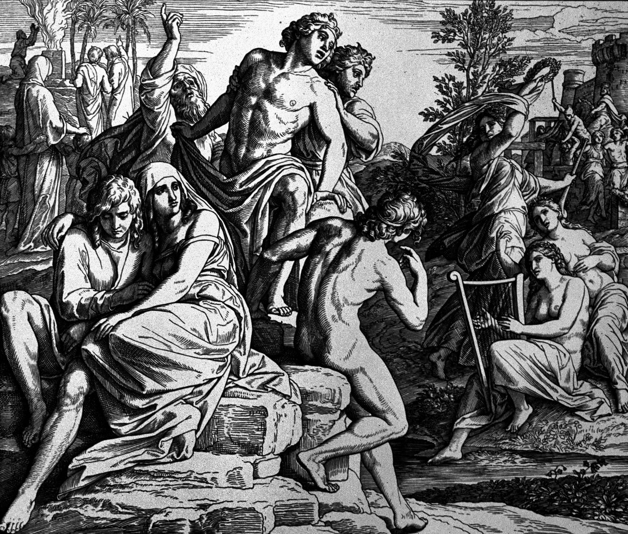 Os anjos pecadores de Julius Schnorr von Carolsfeld