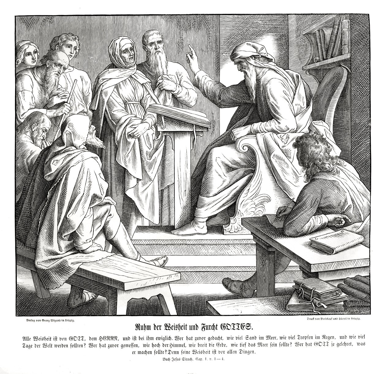 A Sabedoria do Senhor, Livro de Sirach de Julius Schnorr von Carolsfeld