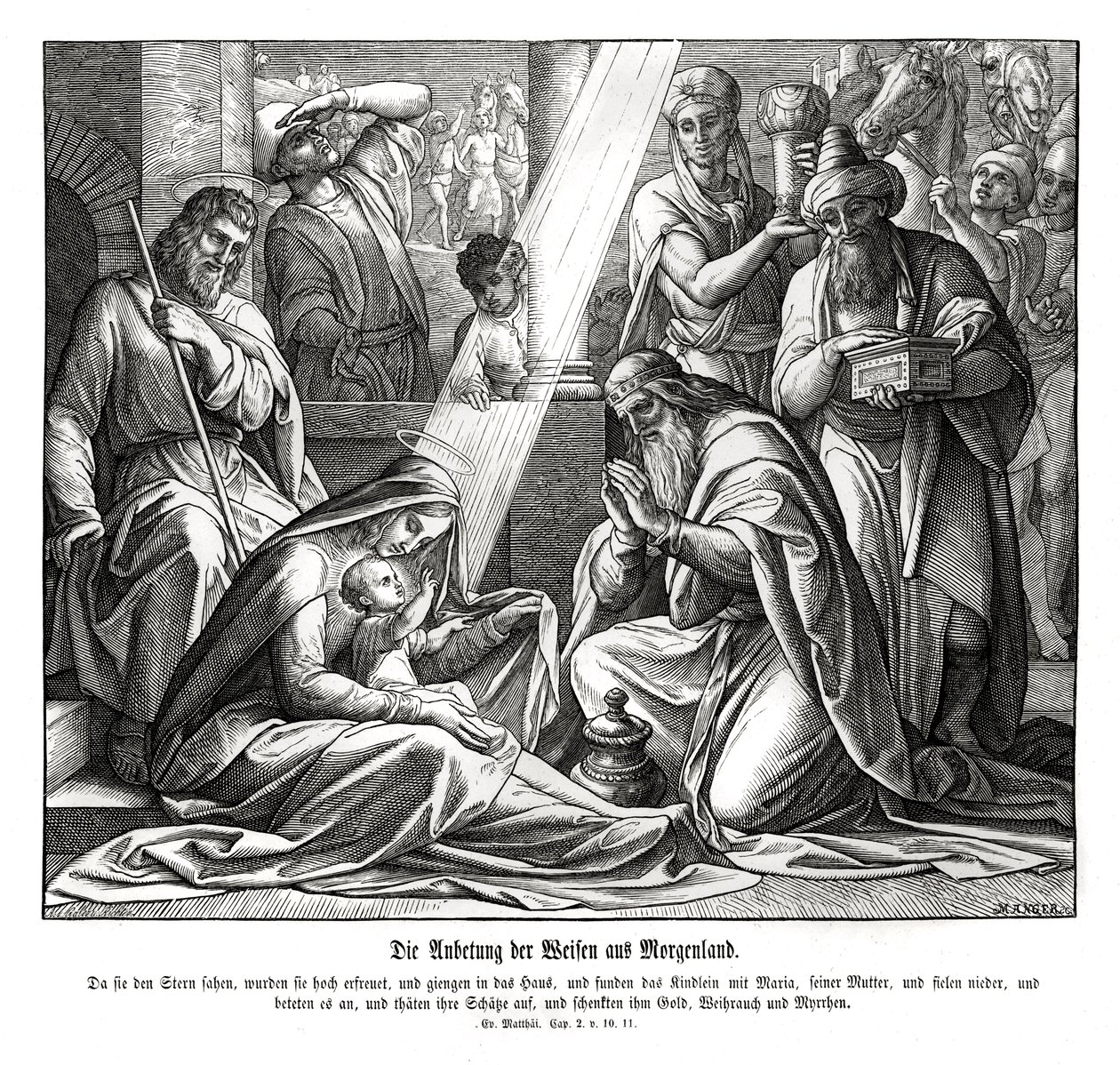 Sábios, Evangelho de Mateus de Julius Schnorr von Carolsfeld