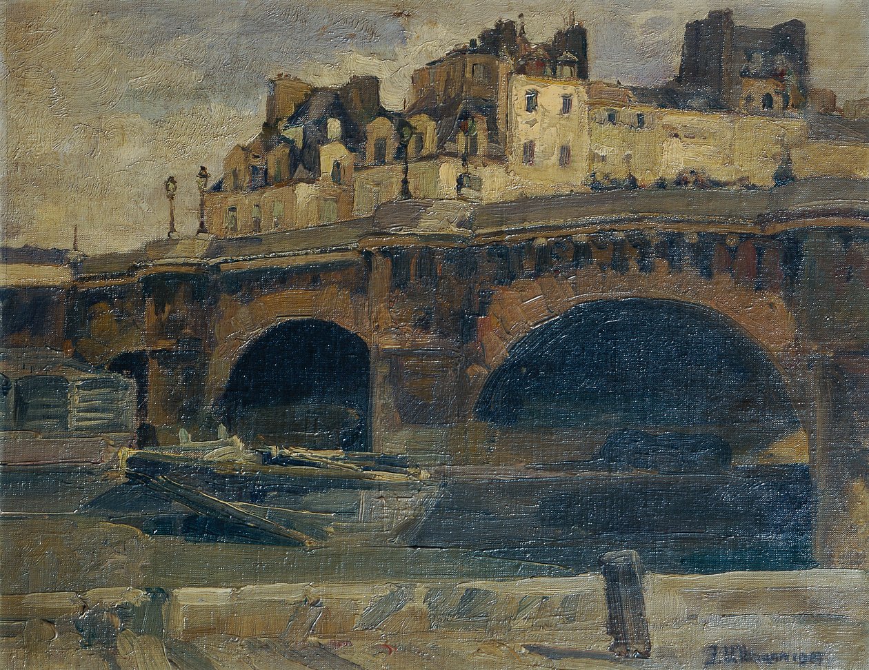 Paisagem Parisiense com Pont Neuf de Julius Ullmann