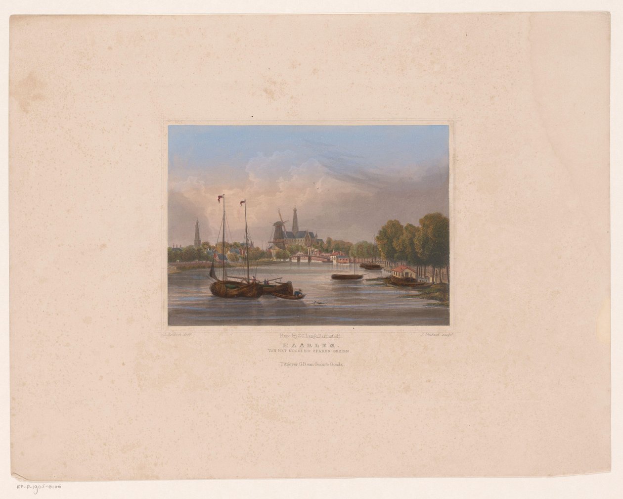 Vista de Haarlem
Haarlem visto do Noorder-Sparen (título sobre o objecto) de Julius Umbach