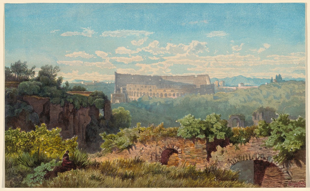 O Coliseu visto do Monte Palatino de Julius Zielke