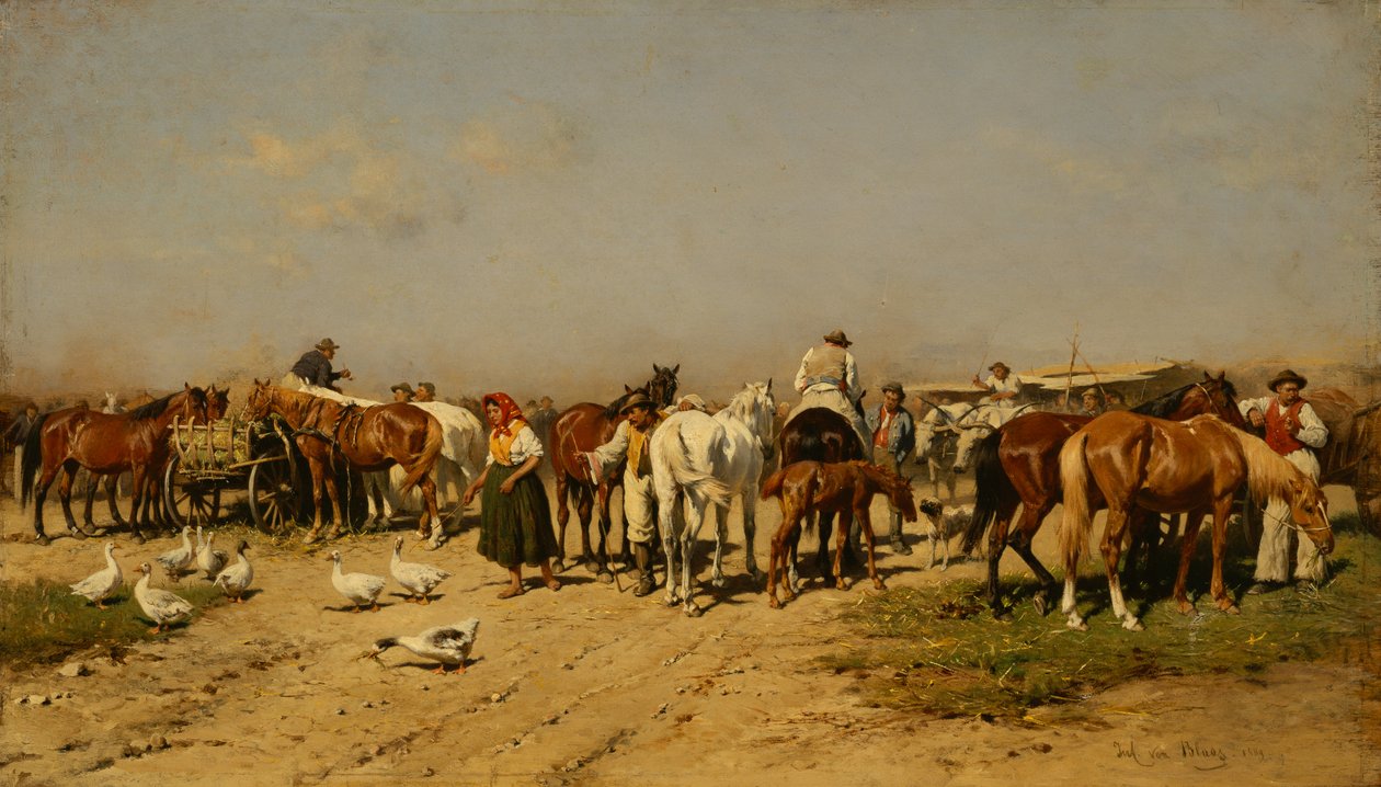 O mercado de Julius von Blaas