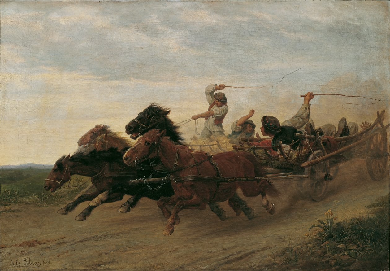 Raça de camponeses eslovacos bêbados de Julius von Blaas d. Ä.