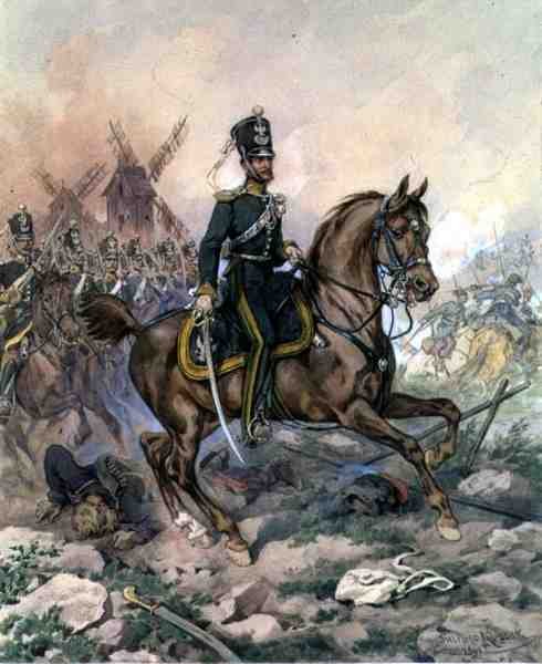 Episódio da Revolta de Novembro 1830-31 - Oficial Comandante do Terceiro Regimento de Fusiliares Montados de Juliusz Fortunat Kossak