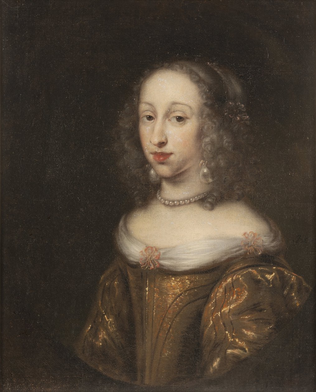 Princesse Anne Dorothee de Holstein Gottorp - Retrato da Princesa Anna Dorothea de Holstein-Gottorp (1640-1713), de Ovens, Juergen (1623-1678). Óleo sobre tela. Tamanho: 69x57 cm. Museu Nacional de Estocolmo de Jürgen Ovens