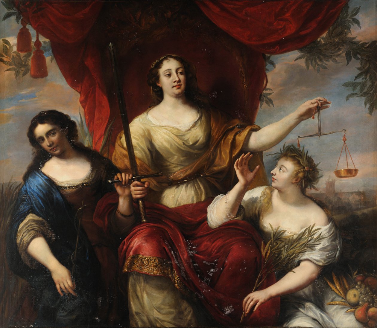 Prudence, Justice, and Peace, de Ovens, Jurgen (1623-1678). Óleo sobre tela de Jürgen Ovens
