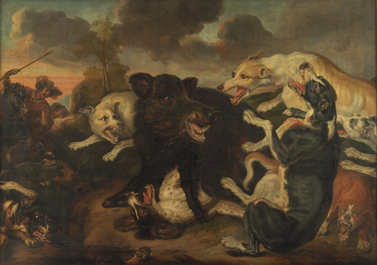Uma caça ao javali de Juriaen Jacobsz.