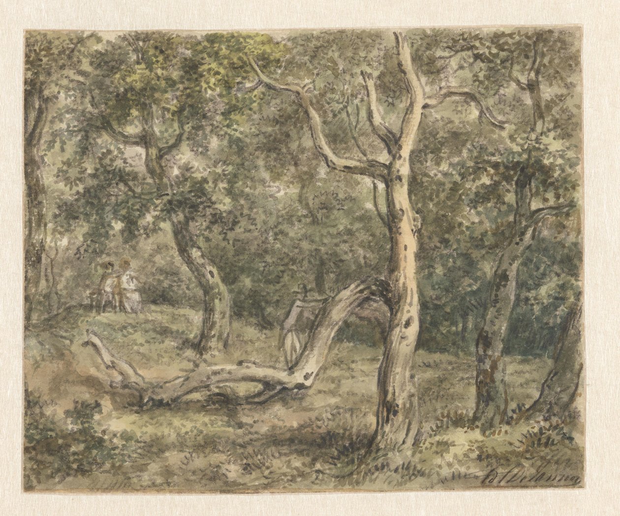 Um casal sentado no bosque de Jurriaan Andriessen