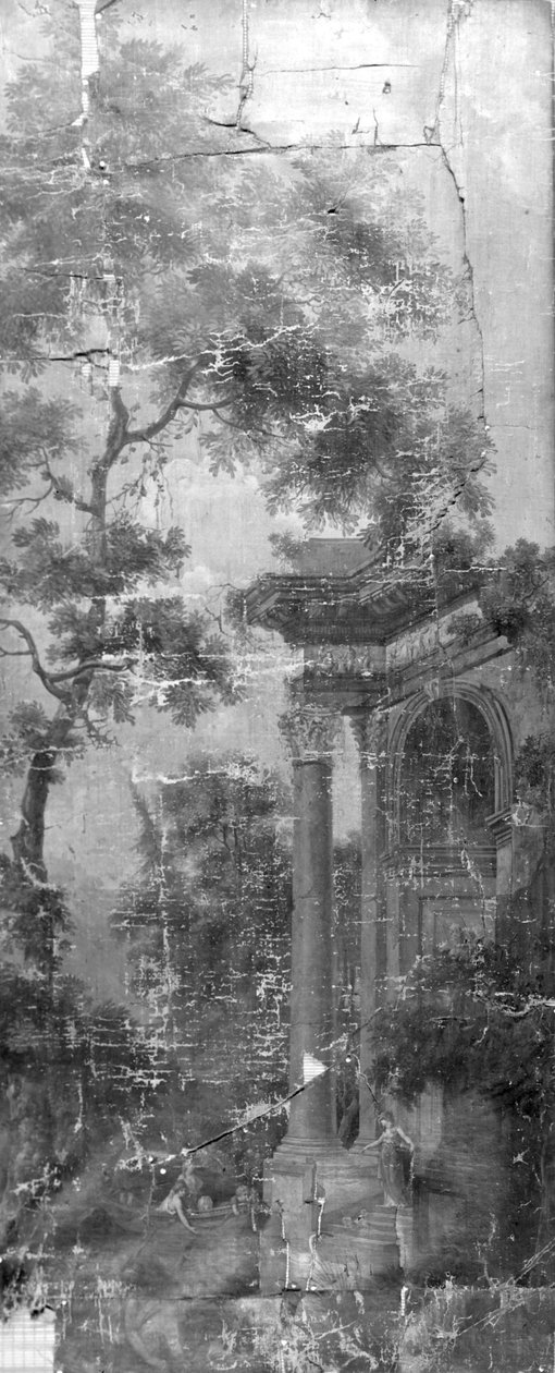 Tapeçaria com paisagem arcádica, pertencente ao salão da Herengracht 40 de Jurriaan Andriessen