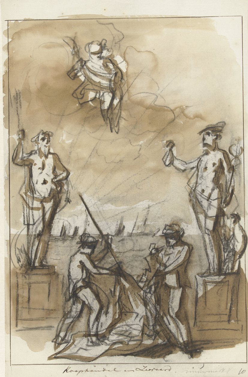 Comércio e Expedição, decoração sobre o Nieuwmarkt, 1795
Comércio e Expedição (título sobre o objecto) de Jurriaan Andriessen